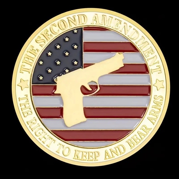 🇺🇸2nd Amendment Right To Bear Arms Samuel Adams Encased Gold Collector Coin! - Picture 3 of 8